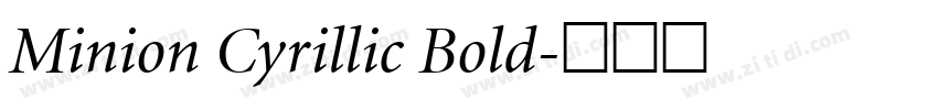 Minion Cyrillic Bold字体转换